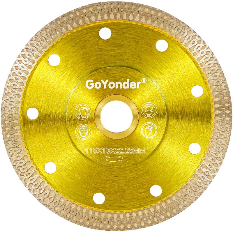 GoYonder 4.5 Inch Super Thin Tile Saw Blade, Diamond Blade for Angle Grinder, Dry Wet Tile Blade for Ceramic Tile, Concrete, Granite Cutting - Image 1